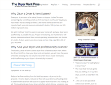 Tablet Screenshot of dryer-vent-pros.com